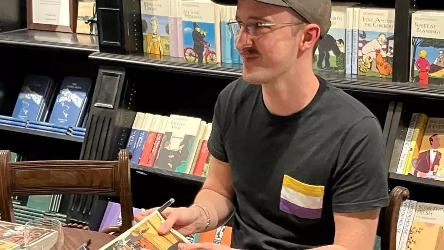 Workshop leader Robert Holtom at his book signing event