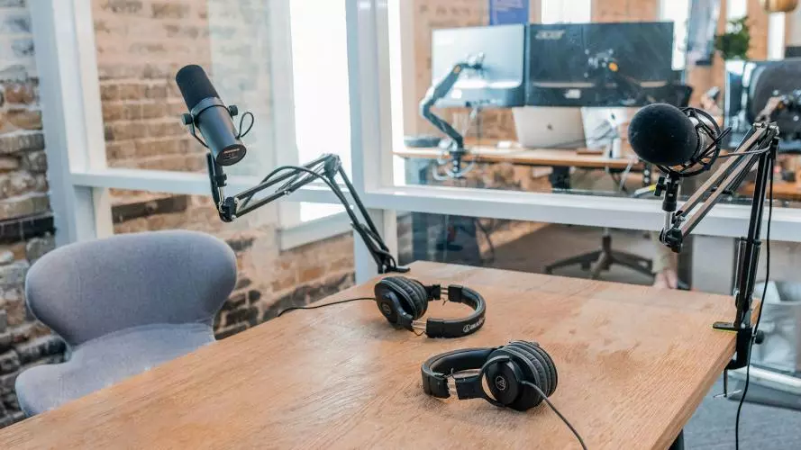 microphone on a table